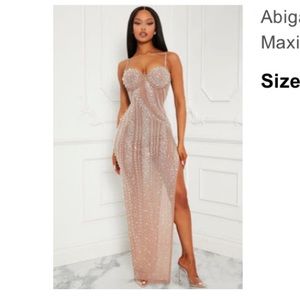 Fashion Nova size L sparkle dress w slit